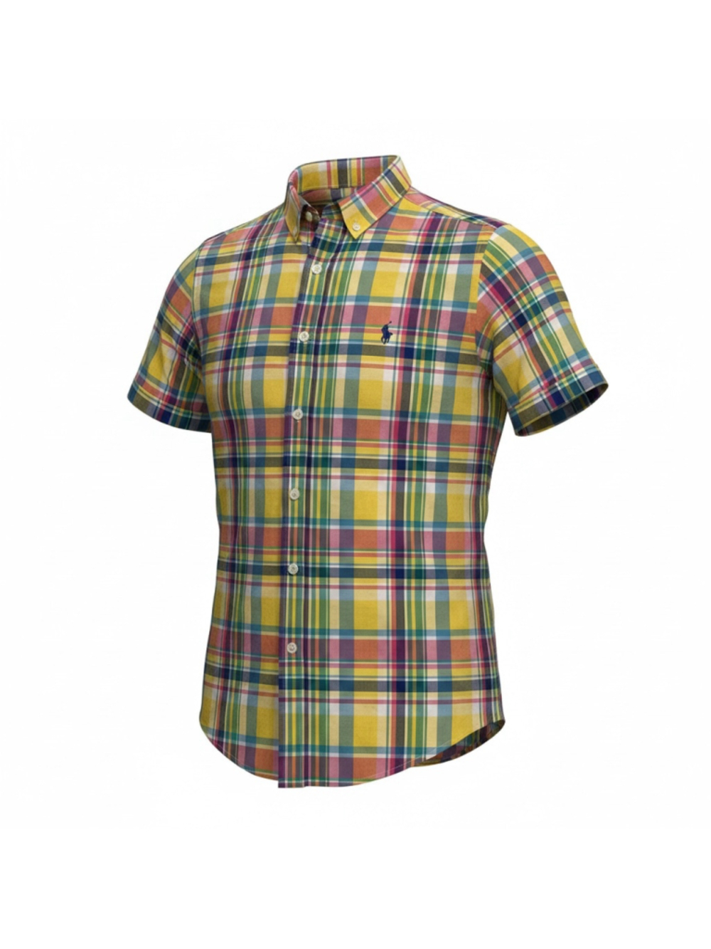 Boys Polo Ralph Lauren Button Down Shirt Size L Yellow Plaid